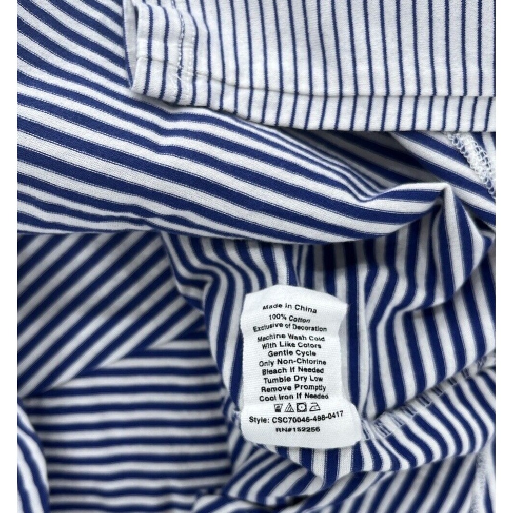 AVEC LES FILLES Joyce Azria Millennial Shirt Dress Womens L Blue Striped Minimal - Picture 6 of 9